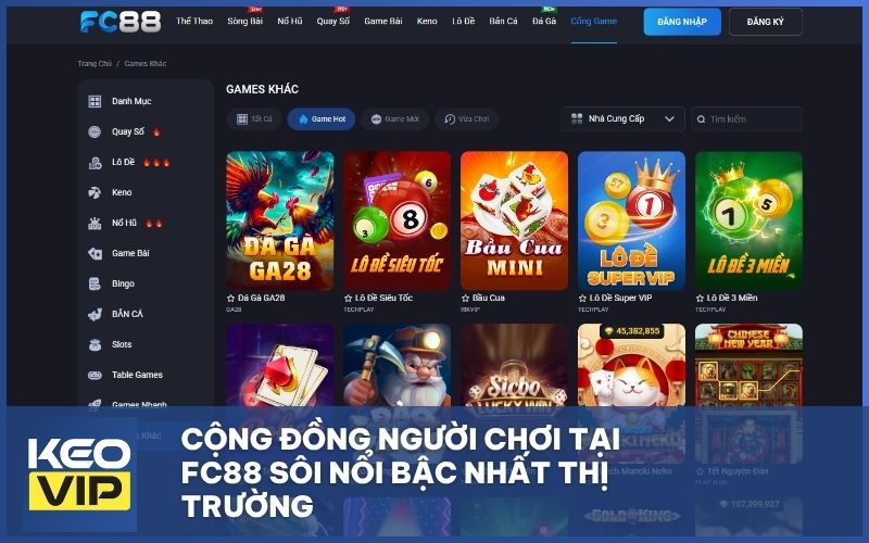 Cộng đồng người chơi tại FC88 sôi nổi bậc nhất thị trường