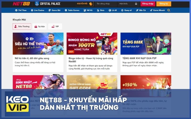 NET88 - Khuyến mãi hấp dẫn nhất thị trường