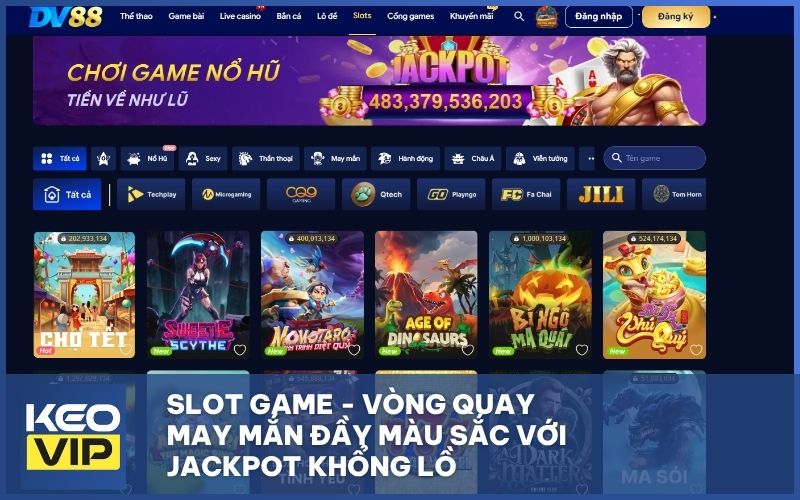 Slot Game - Vòng quay may mắn đầy màu sắc với jackpot khổng lồ
